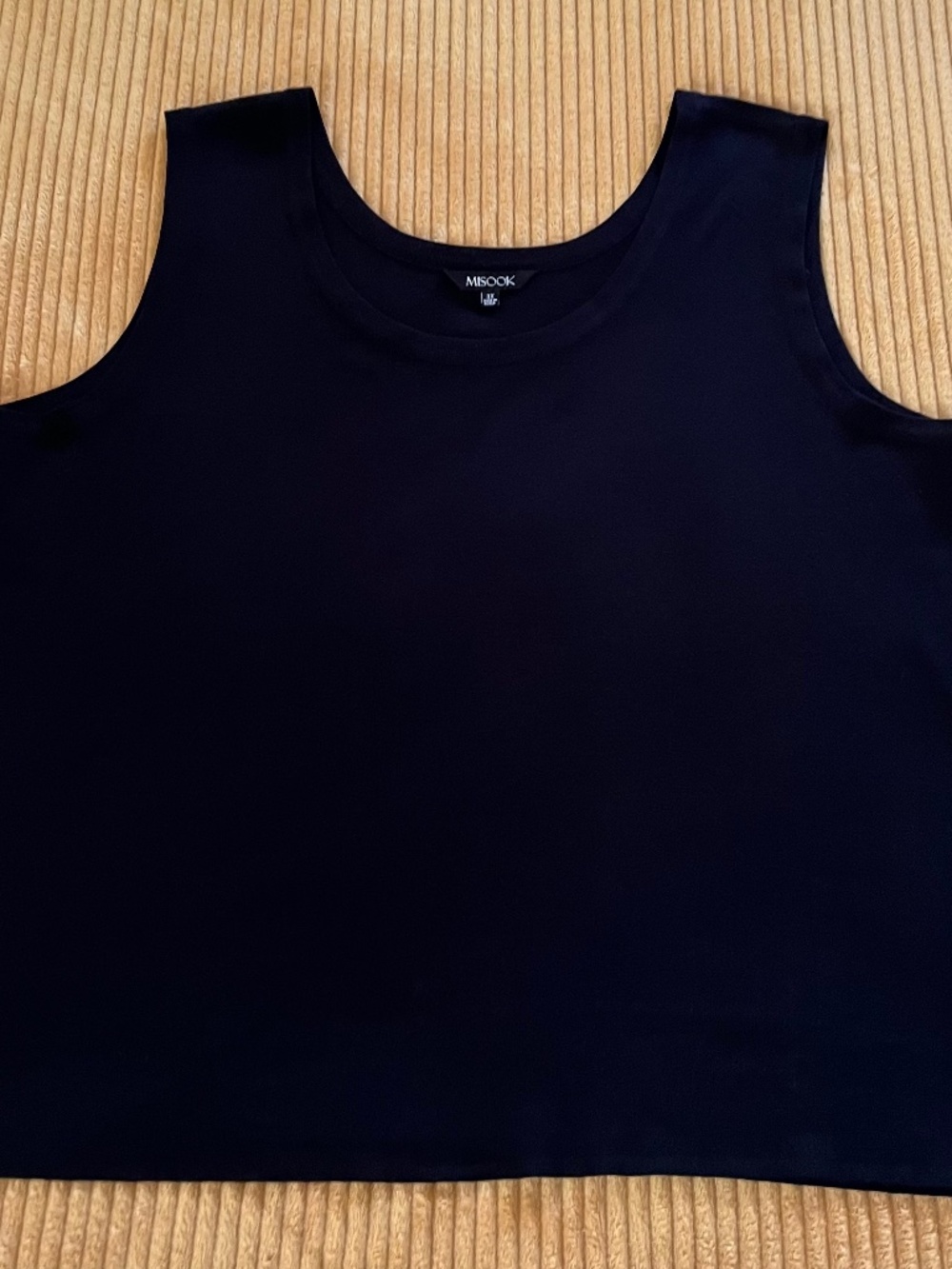 Misook Black Sleeveless Knit Scoop Neck Shell Top 3X Career Layering